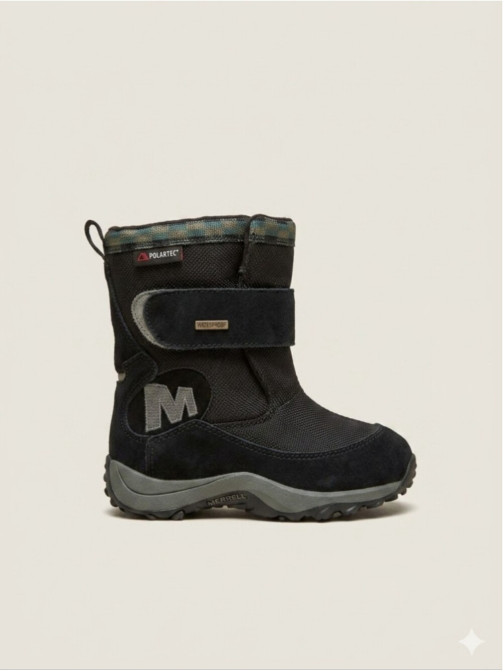 Merrell Polor Tech Tundra Black Suede Youth Winter Boots 5.5 Youth